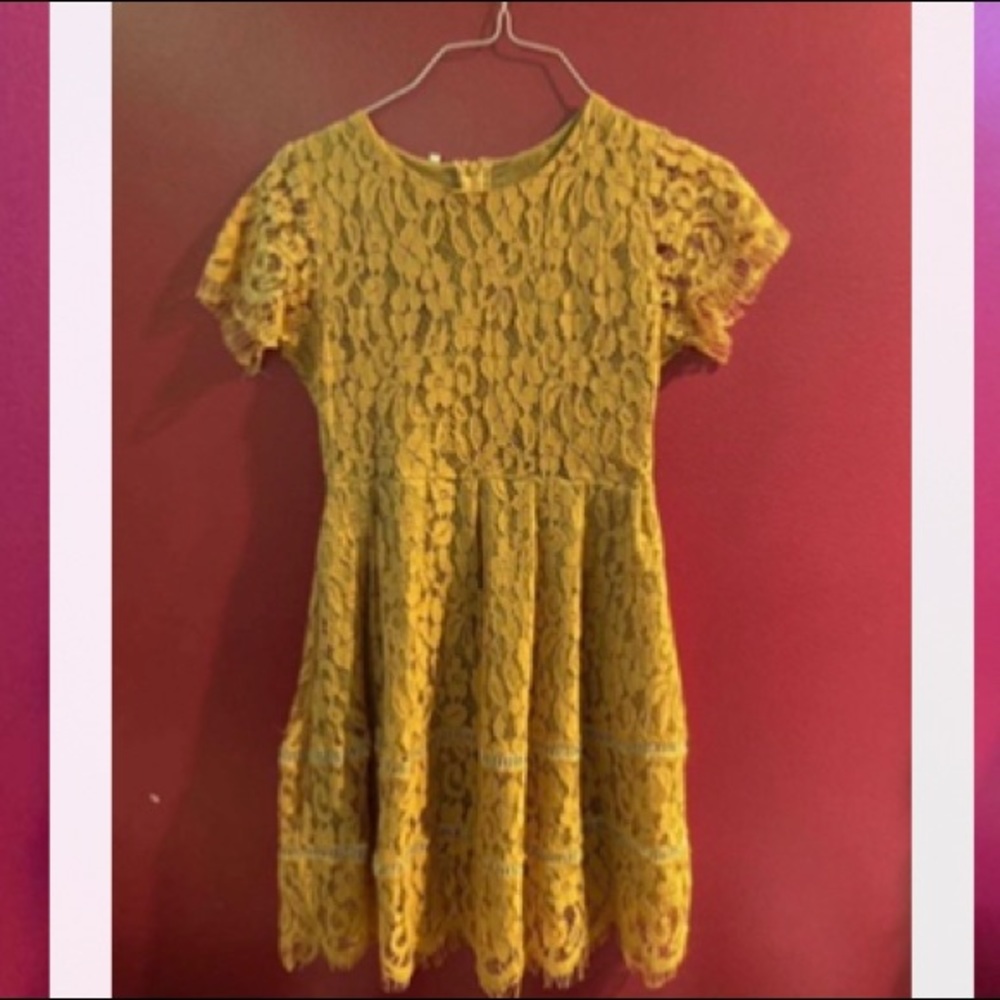 Yellow juniors dress